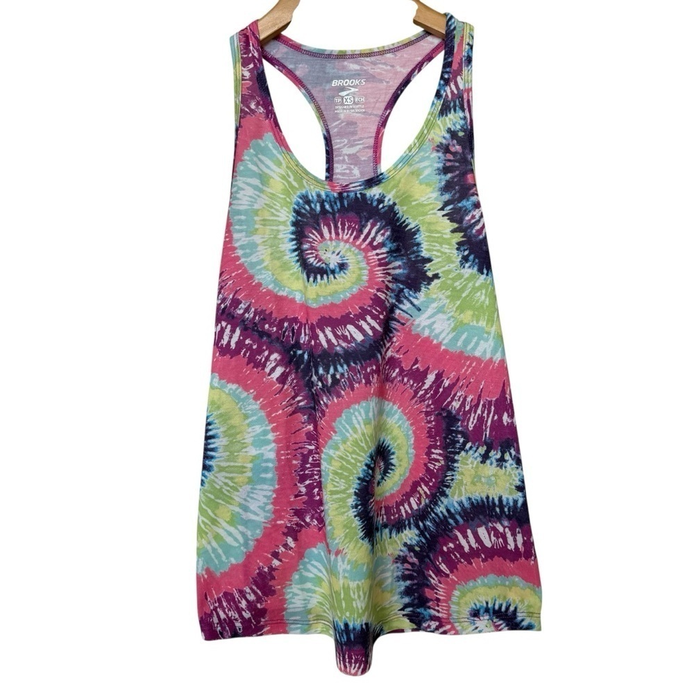 Brooks Women's XS Tie-Dye Tank Top Rock 'n' Roll Marathon Series Running Active